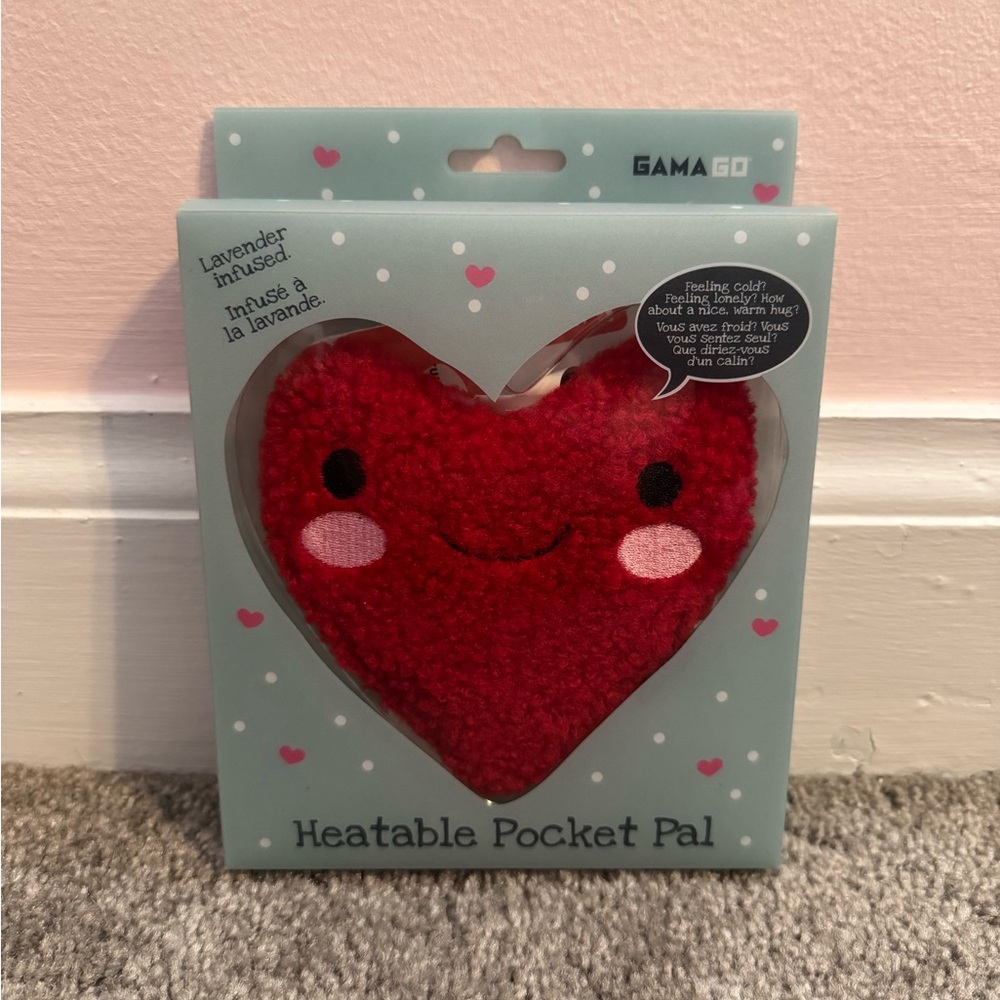 NIB Lavender Infused Heatable Pocket Pal Heart